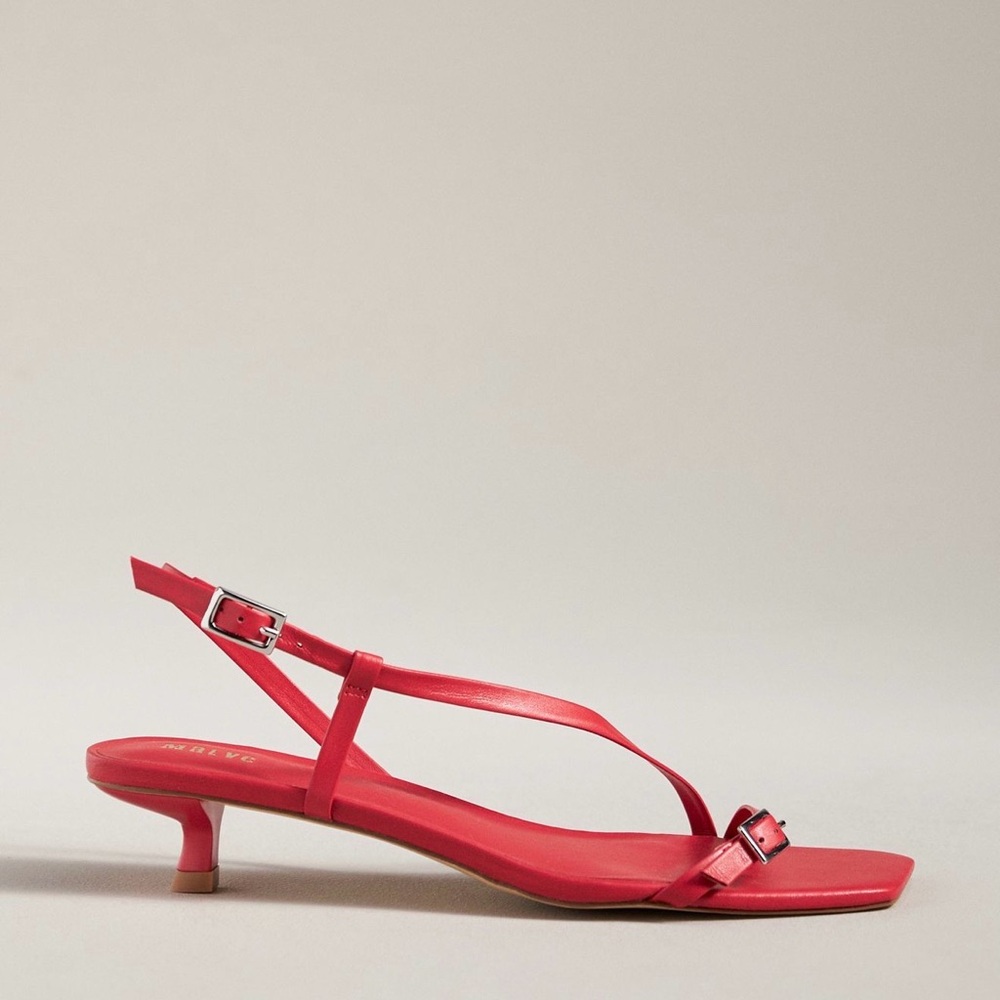 Maeve Vibrant Red Strappy Heels